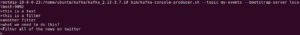 Kafka tutorial screenshot