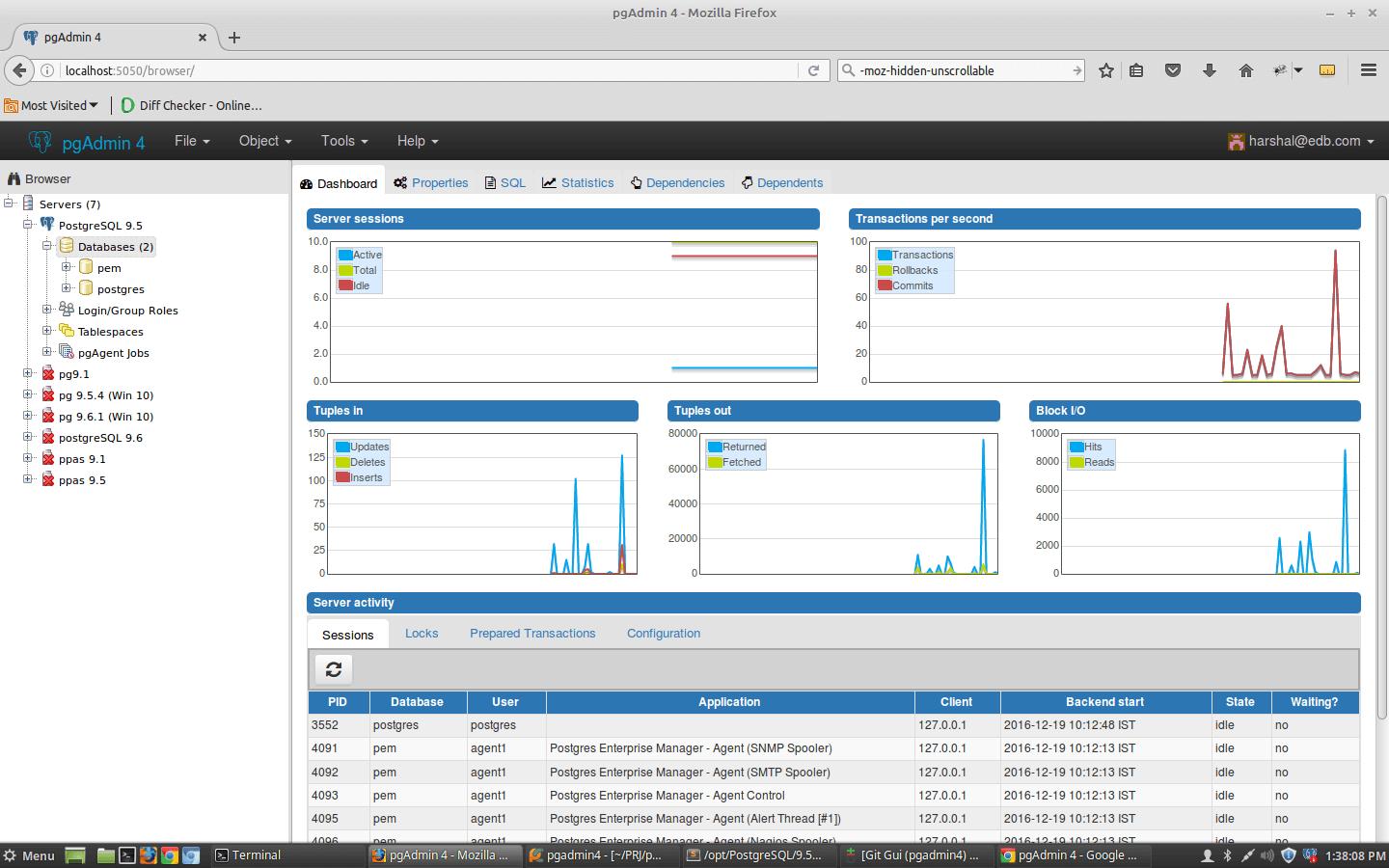 PostgreSQL screenshot